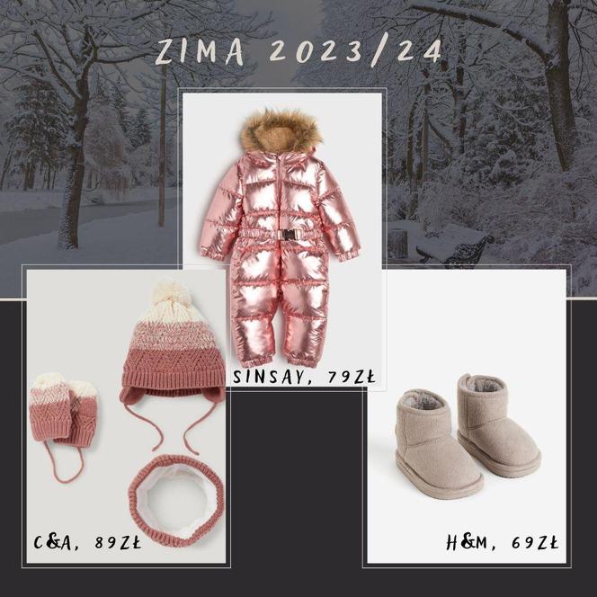 Zimowe ubranka dla małej dziewczynki na sezon 2023/24