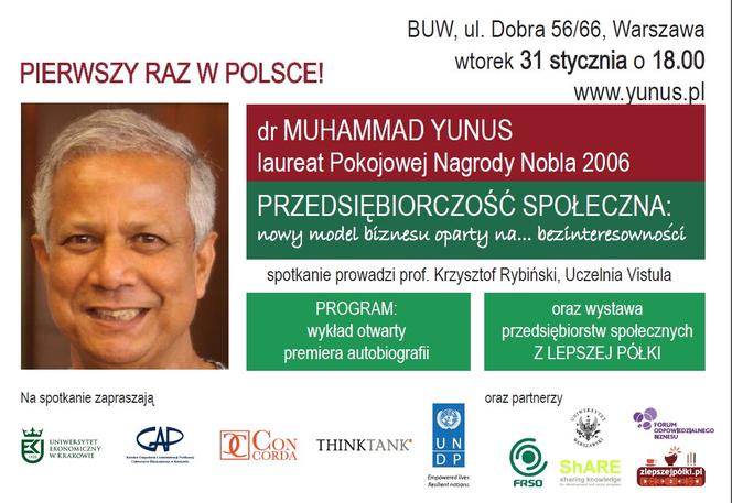 Muhammad Yunus zaproszenie