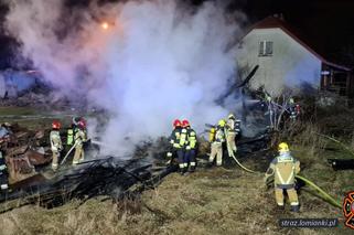  Pożar pustostanu. Łomianki, ul. Rolnicza