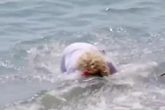 Gessler przewróciła się w morzu. Upadła twarzą do wody