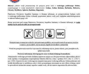 Mieszkańcy Goliny i okolic uważajcie na wodę z kranu