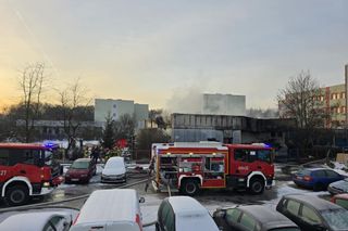 Pożar pustostanu w Dąbrowie Górniczej