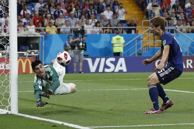 1/8 MŚ Rosja 2018: Belgia-Japonia: Thibaut Courtois i Yuya Osako