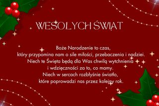 Życzenia na Boże Narodzenie
