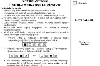 Próbny egzamin gimnazjalny - Historia i WOS