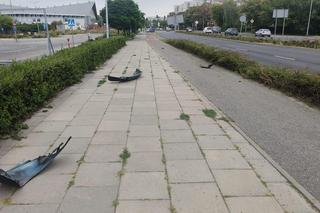 19-letni kierowca uderzył w budynek Areny Toruń. Zdjęcia z miejsca zdarzenia