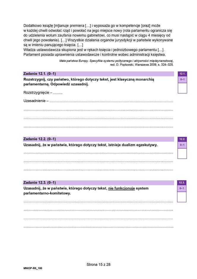 WOS 2024 - matura, arkusze CKE (formuła 2023)