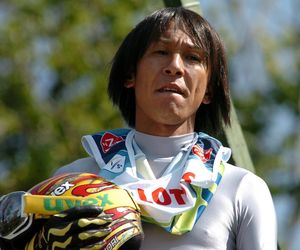 Noriaki Kasai podczas LGP w Polsce w 2013 roku