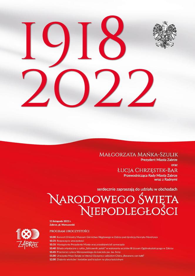 Święto Niepodległości 2022 w Zabrzu