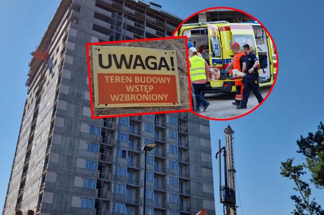 Wypadek na budowie hotelu. Dwóch pracowników spadło z 18. piętra. Ich koledzy są w szoku