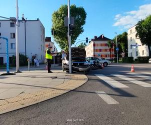 Wypadek policjanta w Piekarach Śląskich. Jechał motocyklem