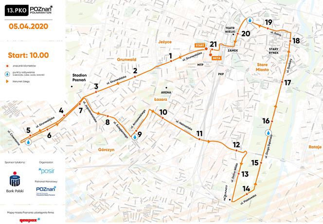 Mapa 13. PKO Poznań Półmaratonu