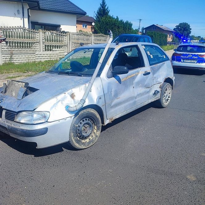 Łask. 18-latek jeździł po drodze zwykłym wrakiem! Jego seat nie miał nawet koła [ZDJĘCIA].
