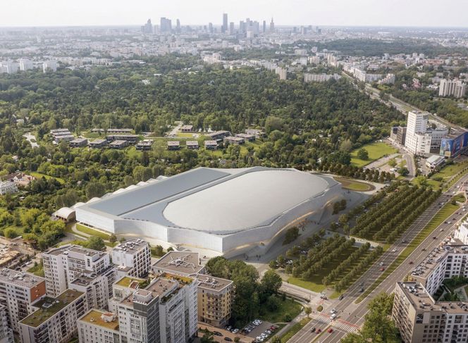 Koncepcja architektoniczna dla toru łyżwiarskiego Stegny