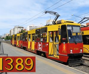 Cyfry na numerach taborowych Warszawskich Tramwajów