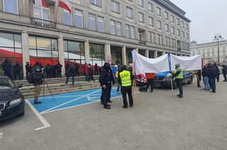 Protest taksówkarzy w Warszawie