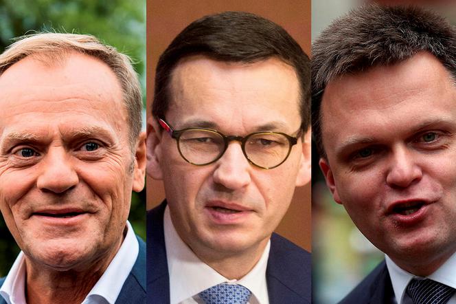 Donald Tusk, Mateusz Morawiecki, Szymon Hołownia