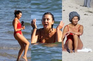 57-letnia Anna Popek zrzuciła ubrania u wskoczyła do lodowatego morza w październiku! Jak ona wygląda. Duuużo zdjęć