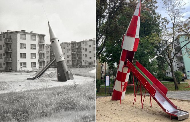 Lublin świętuje 65-lecie placu zabaw na LSM. Rakieta i gazik wciąż przyciągają dzieci
