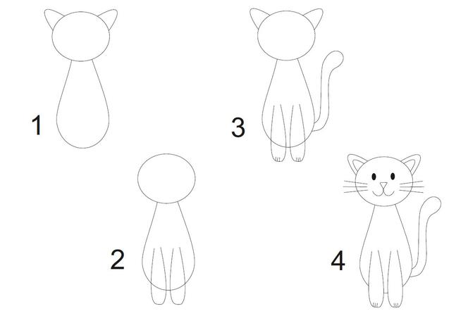 jak narysować kota