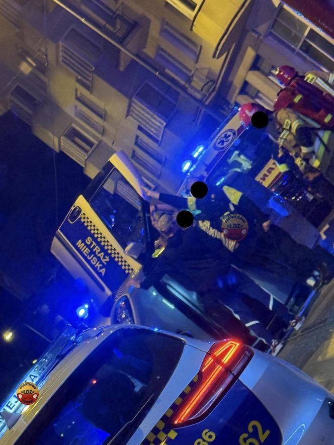  Łódź. Wypadek strażników miejskich. Staranował ich nietrzeźwy 30-latek [ZDJĘCIA]