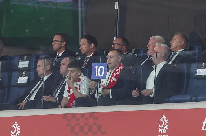 Karol Nawrocki i Kacper Meyna na meczu Polska - Finlandia