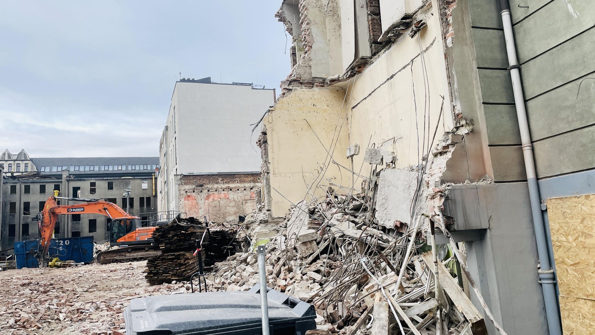 Kwartał przy ul. Dworcowej, Katowice. Wyburzenie