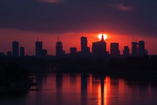 Panorama Warszawy nocą