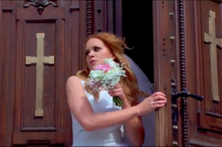Dominika Gawęda w sukni ślubnej