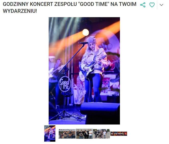 Prywatny godzinny koncert zespołu Good Time