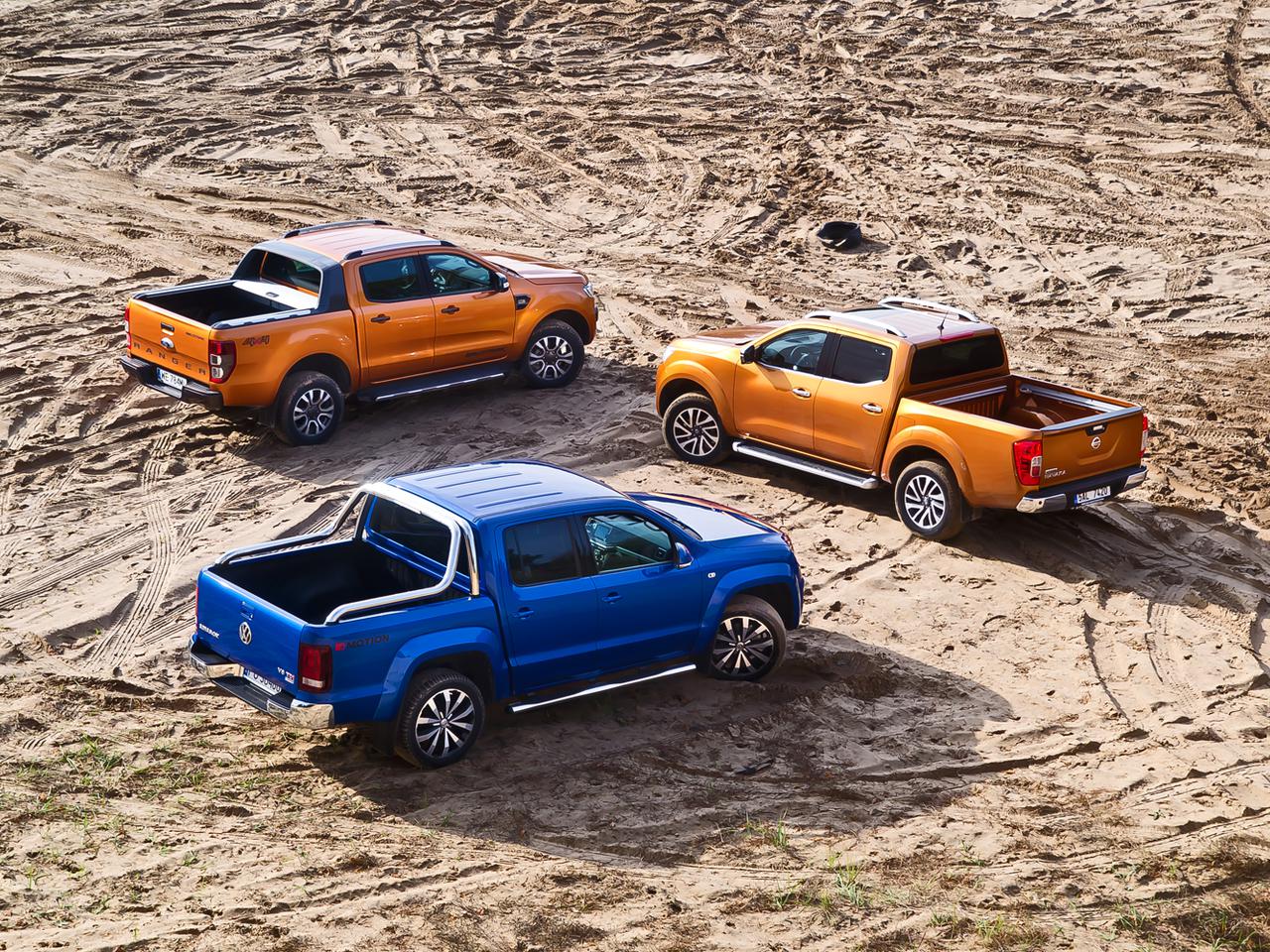 Nissan NP300 Navara, Volkswagen Amarok V6, Ford Ranger Wildtrak