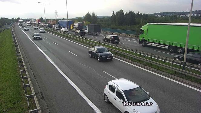 Korki na autostradowej obwodnicy Krakowa