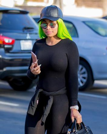 Blac Chyna w zielonych włosach