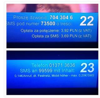 Opłata za smsy w czasie Eurowizji