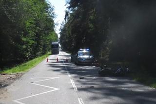 Niestety, po wypadku motocyklista zmarł w szpitalu