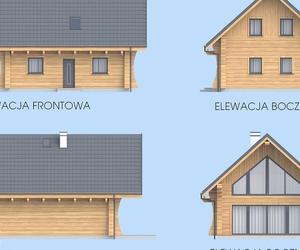 Projekt małego domu drewnianego L-308