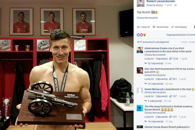 Robert Lewandowski królem strzelców