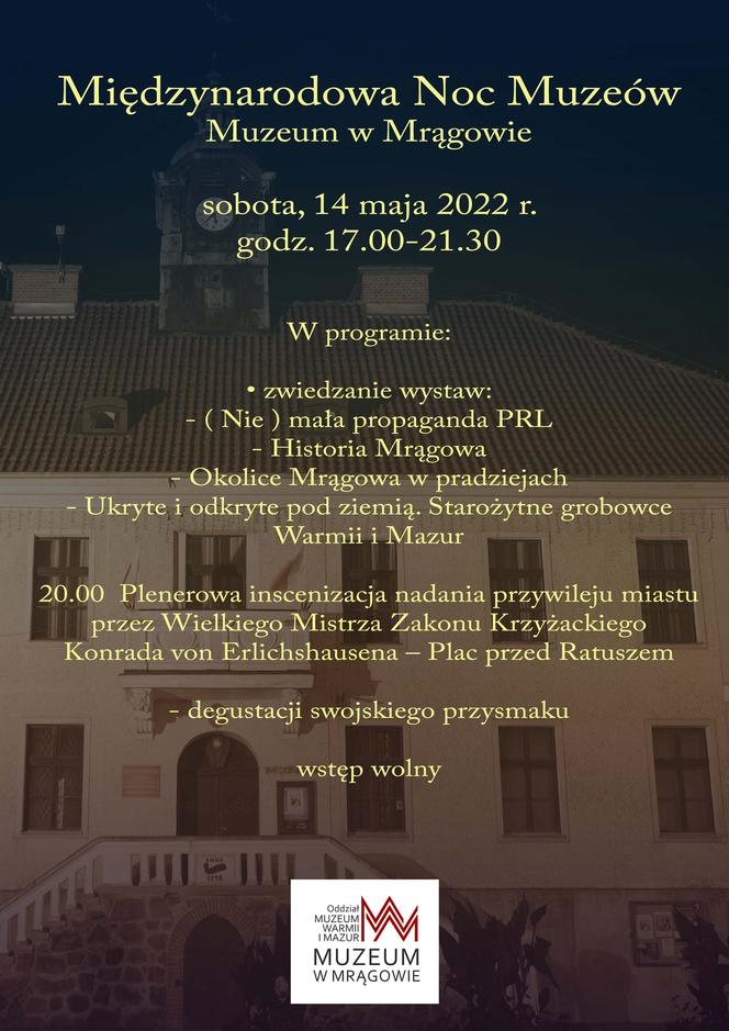 Noc Muzeów w Olsztynie 2022. Co będzie się działo? [PROGRAM]