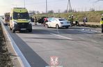 21.03.2025 - wypadek na autostradzie A4 pod Wrocławiem