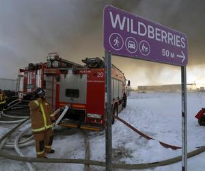 Pożar magazynów sklepu internetowego pod Petersburgiem