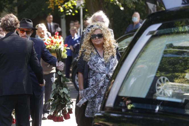 Magda Gessler na pogrzebie byłego męża