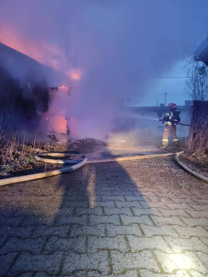 Toruń: Pożar pustostanu przy Szosie Chełmińskiej. Imponująca łuna ognia