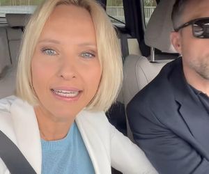 	M jak miłość nowy sezon. Dorota (Iwona Rejzner), Bartek (Arkadiusz Smoleński) na planie