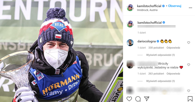 Kibice komentują opis Kamila Stocha