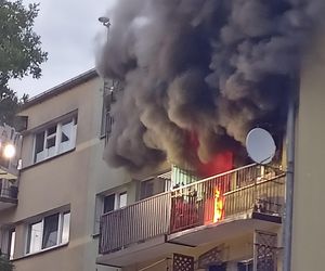 Pożar na Waryńskiego w Łodzi
