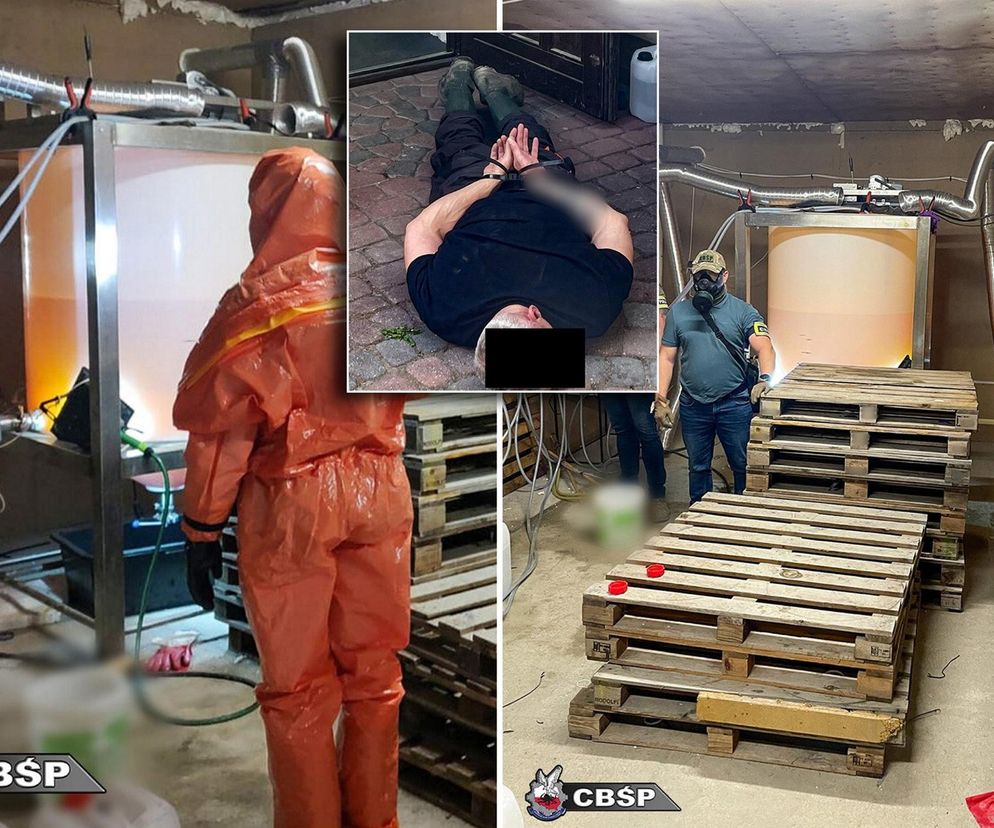 Zlikwidowali fabrykę śmierci pod Pruszkowem. 800 kilogramów środków odurzających warte miliony złotych
