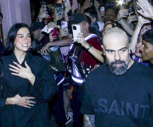 Krzysztof Stanowski i Dua Lipa na meczu Coca - River