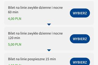 Mobilna Karta Miejska - screen aplikacji