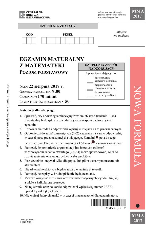 Matura próbna 2020 matematyka. CKE opublikowała STARE ARKUSZE!
