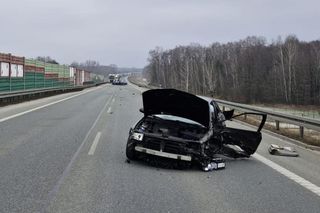 Wypadek na S12. Zderzyły się dwa audi